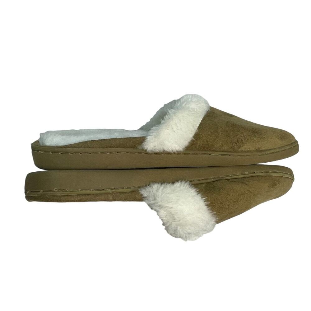 Slip On Slippers Fleece Faux Fur Lined Size XL Open Back NWOT - Picture 3 of 7